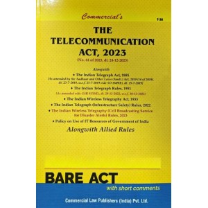 Commercial Law Publisher's The Telecommunication Act, 2023 Bare Act 2024